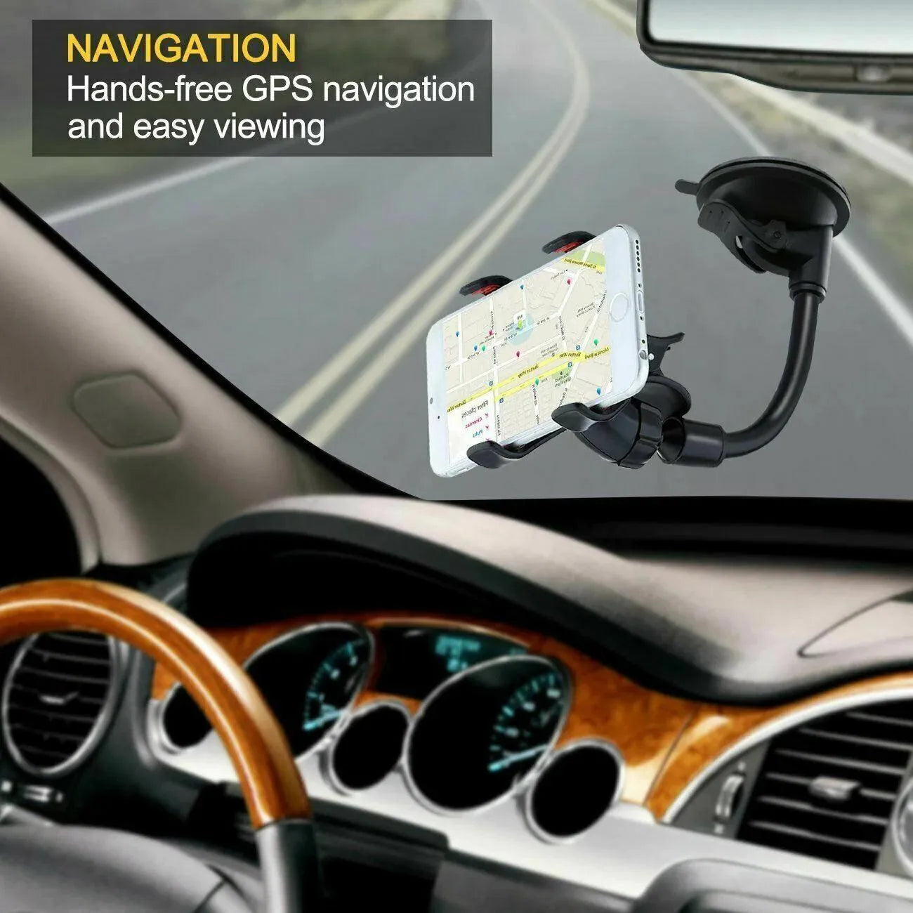 Car Windshield Vacuum Mount Cell Phone Holder Stand for Universal Iphone Samsung
