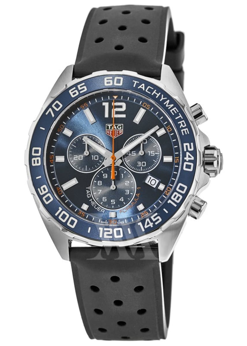 Tag Heuer Formula 1 Quartz Chronograph Blue Dial Rubber Strap Men's Watch CAZ1014.FT8024