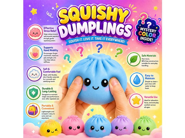 Twilight Squishy Sensory Dumpling Stress Relief Toy - Multiple Styles Available