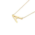 Fashionable Initial Pendant Chain Necklace Stainless Steel