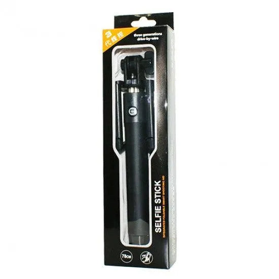 Foldable Selfie Stick with 3.5mm Connector Remote Shutter - PremiumBrandGoods