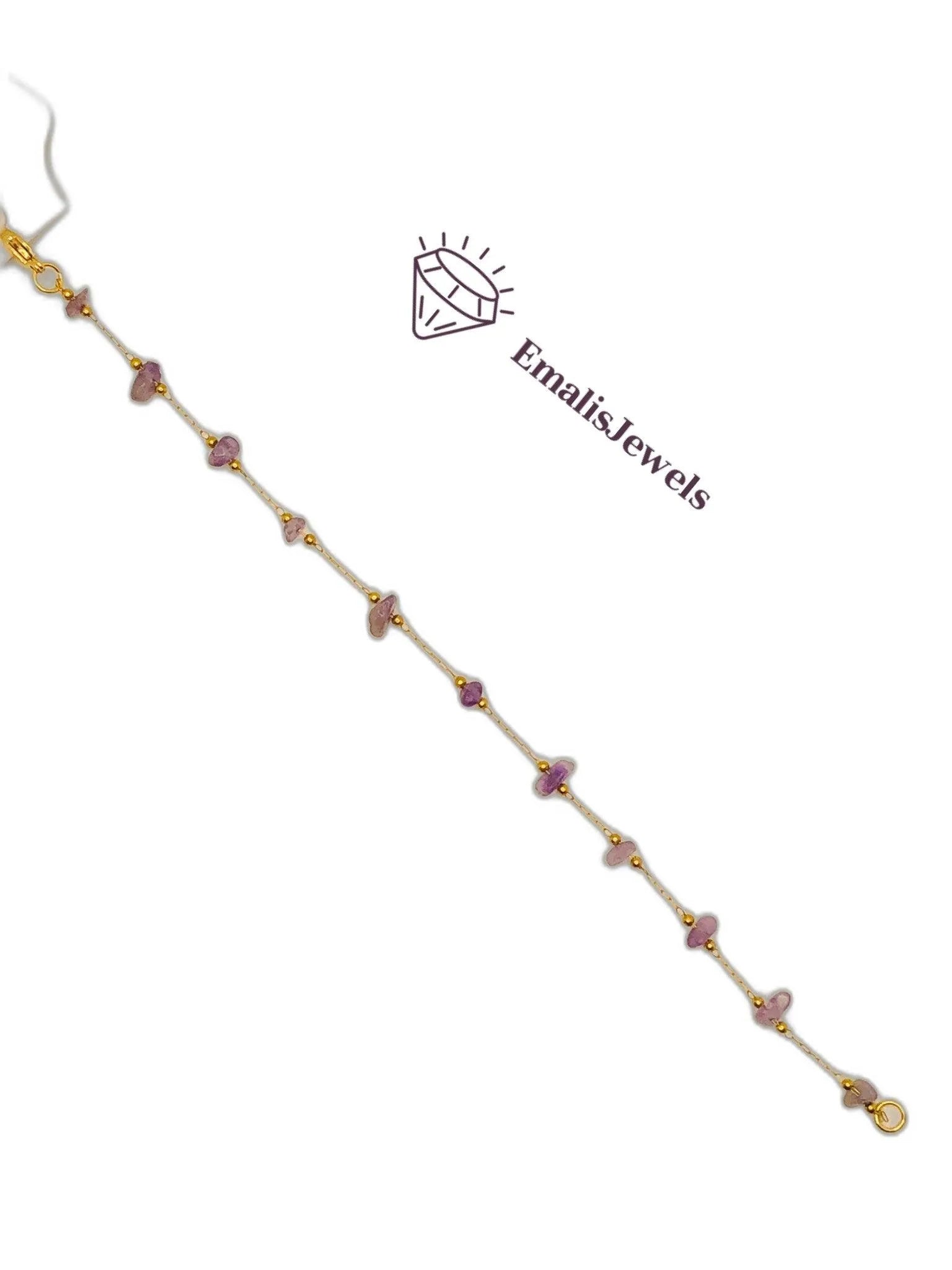 Handmade Stone Bracelets with Stainless Steel Gold overlay Chain - PremiumBrandGoods