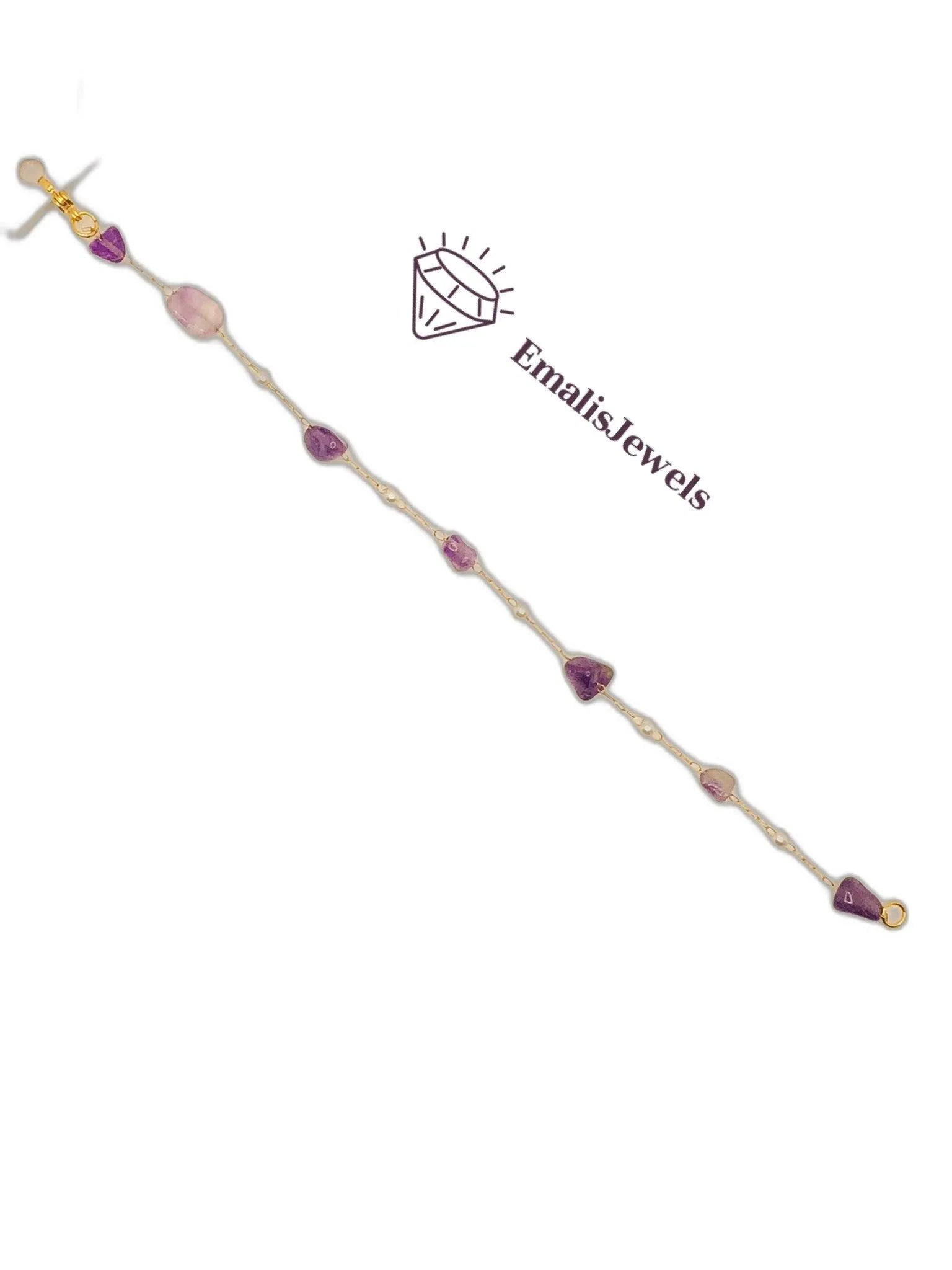 Handmade Stone Bracelets with Stainless Steel Gold overlay Chain - PremiumBrandGoods
