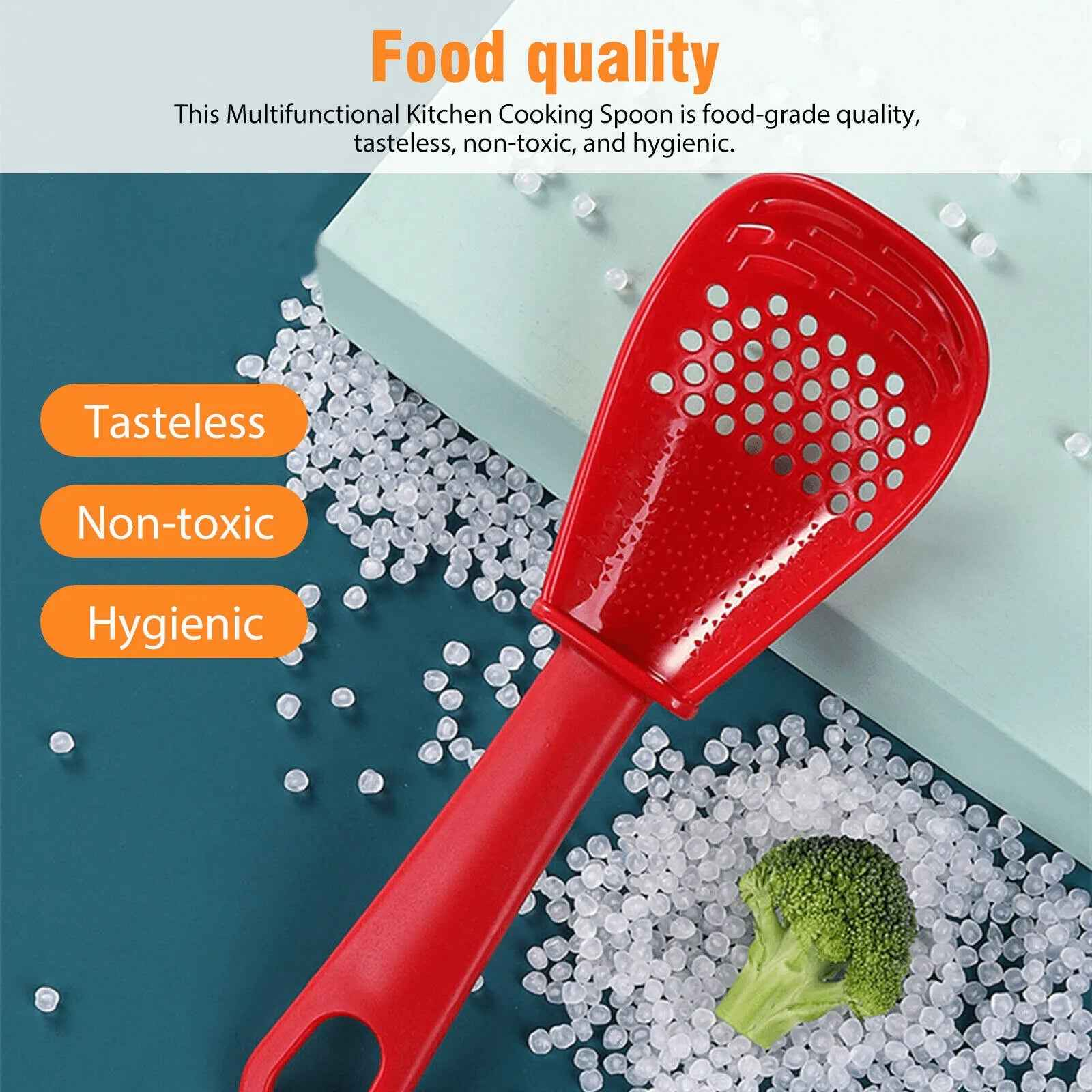 Heat Resistant Cooking Spoon Soup Colander Scoop Kitchen Multifunctional Utensil