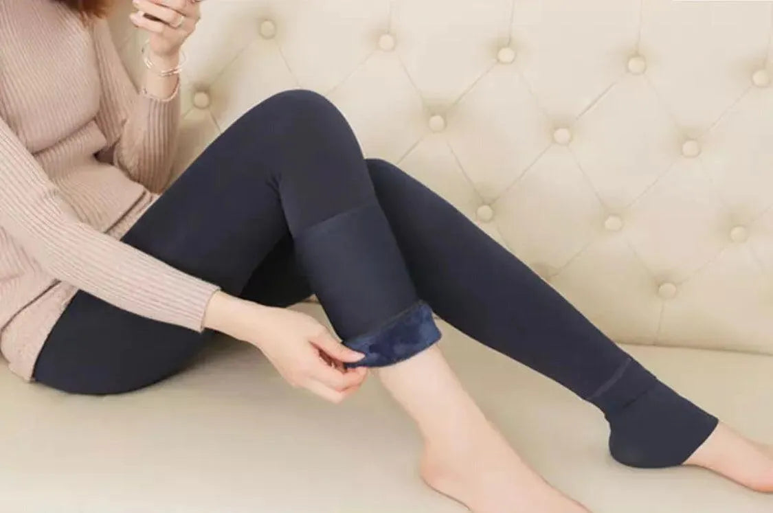 Hot! Women’s Extra Fleece Leggings High Waist Soft Stretchy Warm Leggings Regular (One Size) 220G Fleece - PremiumBrandGoods