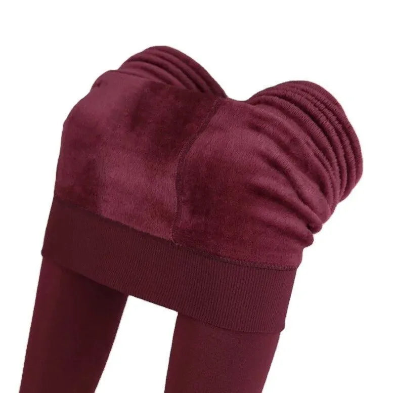 Hot! Women’s Extra Fleece Leggings High Waist Soft Stretchy Warm Leggings Regular (One Size) 220G Fleece - PremiumBrandGoods
