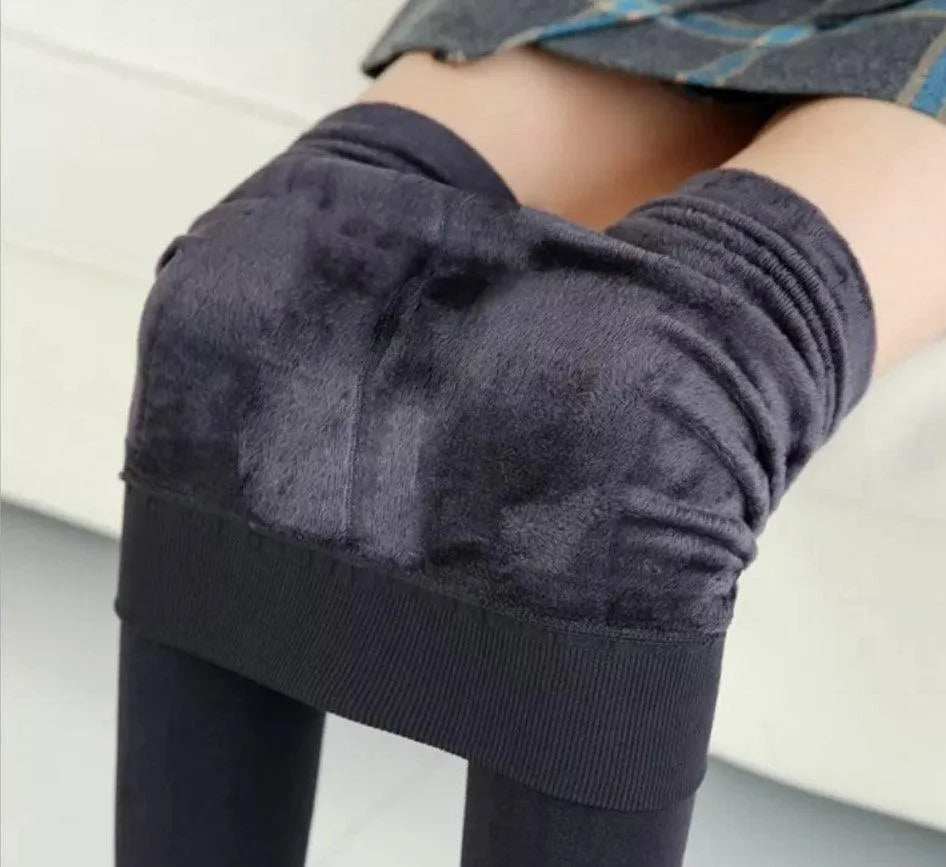 Hot! Women’s Extra Fleece Leggings High Waist Soft Stretchy Warm Leggings Regular (One Size) 220G Fleece - PremiumBrandGoods