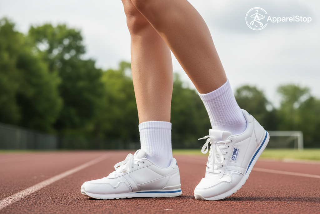 Lifestyle image showing women's ankle cushion socks