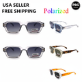 Polarized Unisex Retro Wayfarer Sunglasses Assorted 2-Pack - 6 transparent styles on white background