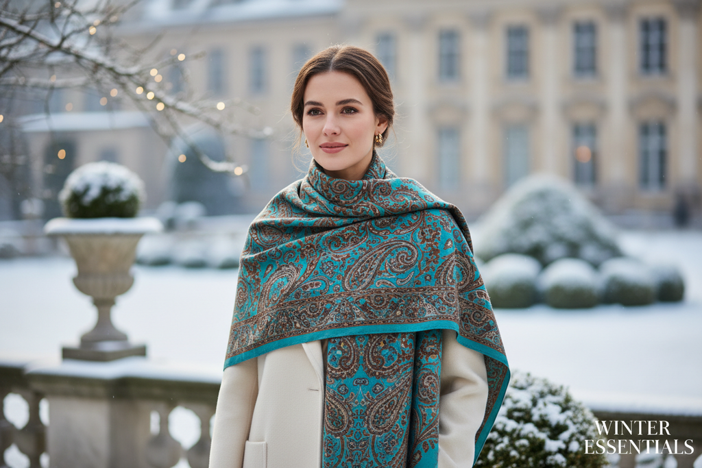 Large Paisley Pashmina Shawl Premium Soft Wrap Scarf 28"x78" Winter Essentials