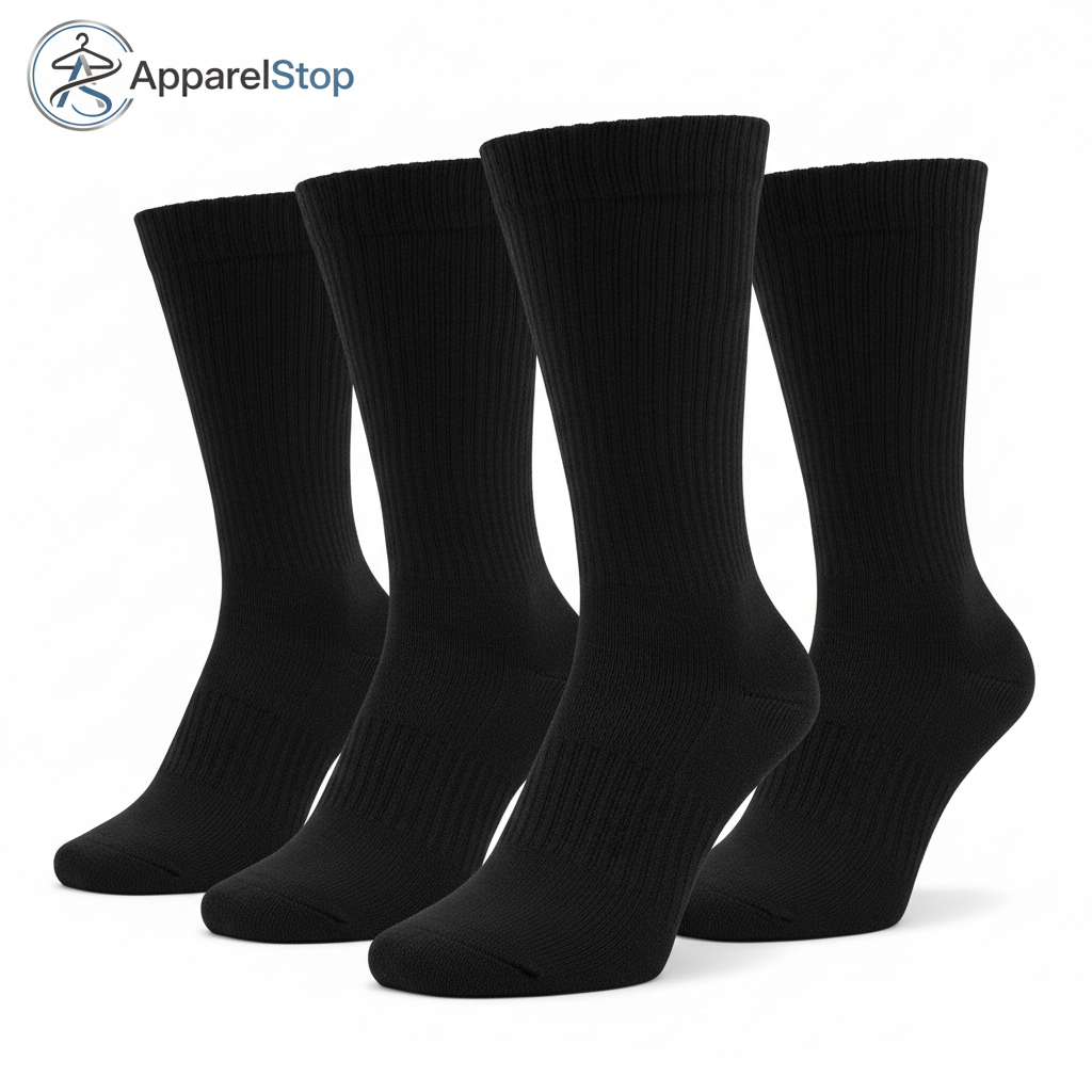 Men's Crew Socks - All Black