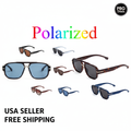 Polarized Unisex Aviator Sunglasses Assorted 2-Pack - 7 classic styles on white background