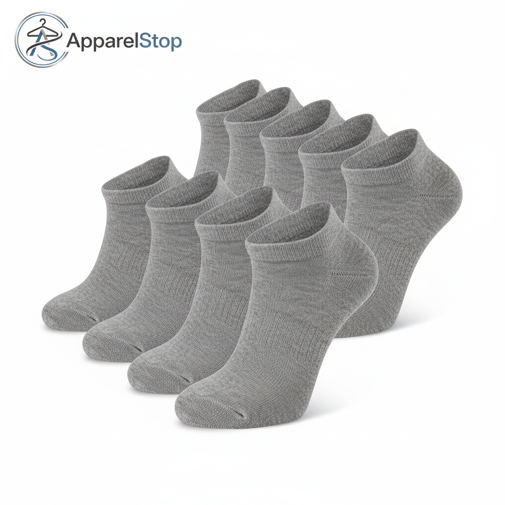 Premium Cotton Ankle Socks in Solid Colors - Available in Sizes 9-11 and 10-13 - Multi-Pack