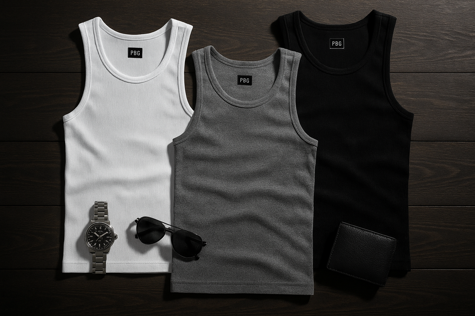 Men's Premium 100% Cotton Ribbed Tank Tops - Breathable Sleeveless Undershirts, 3-Pack