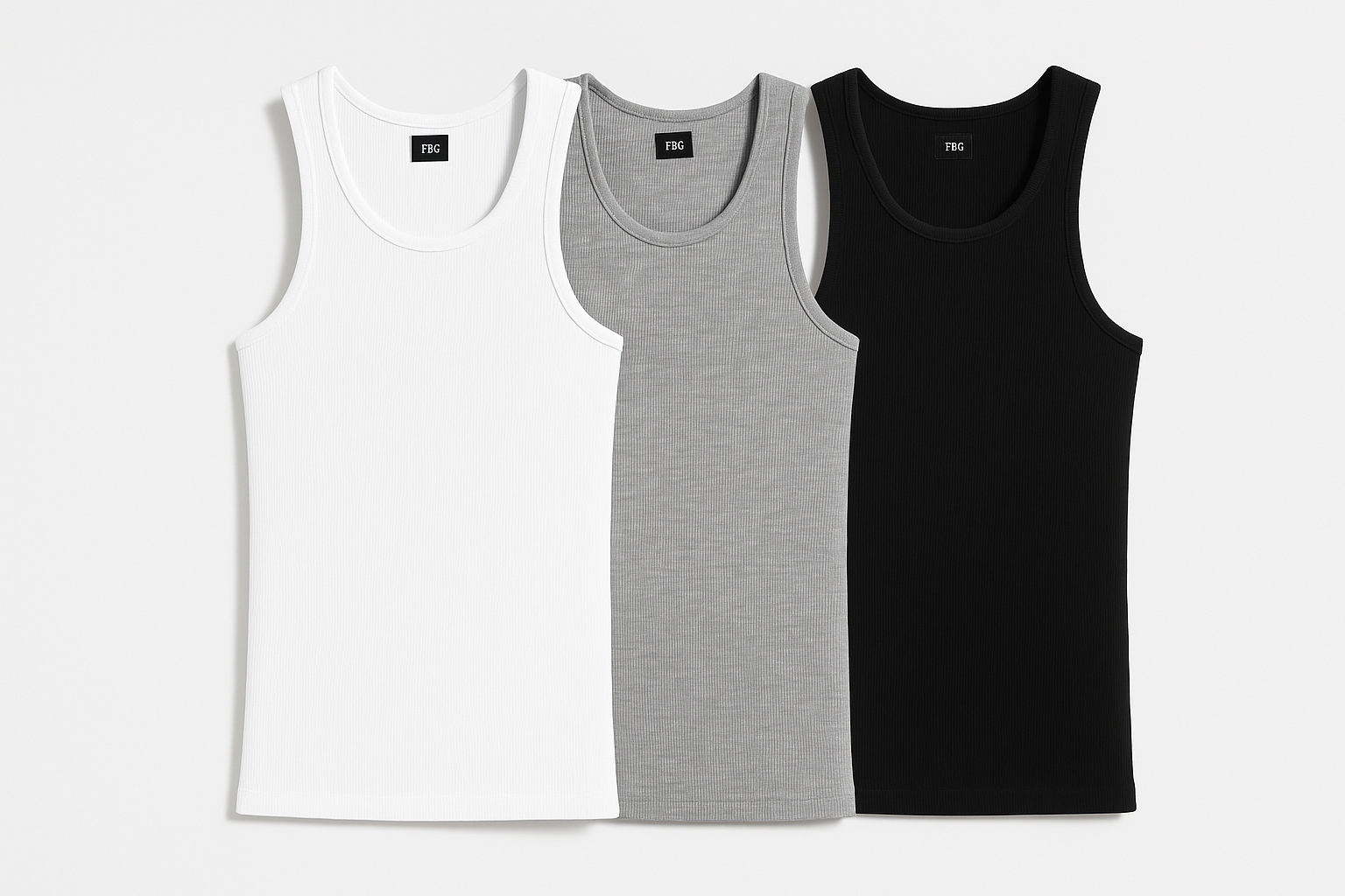 Men's Premium 100% Cotton Ribbed Tank Tops - Breathable Sleeveless Undershirts, 3-Pack