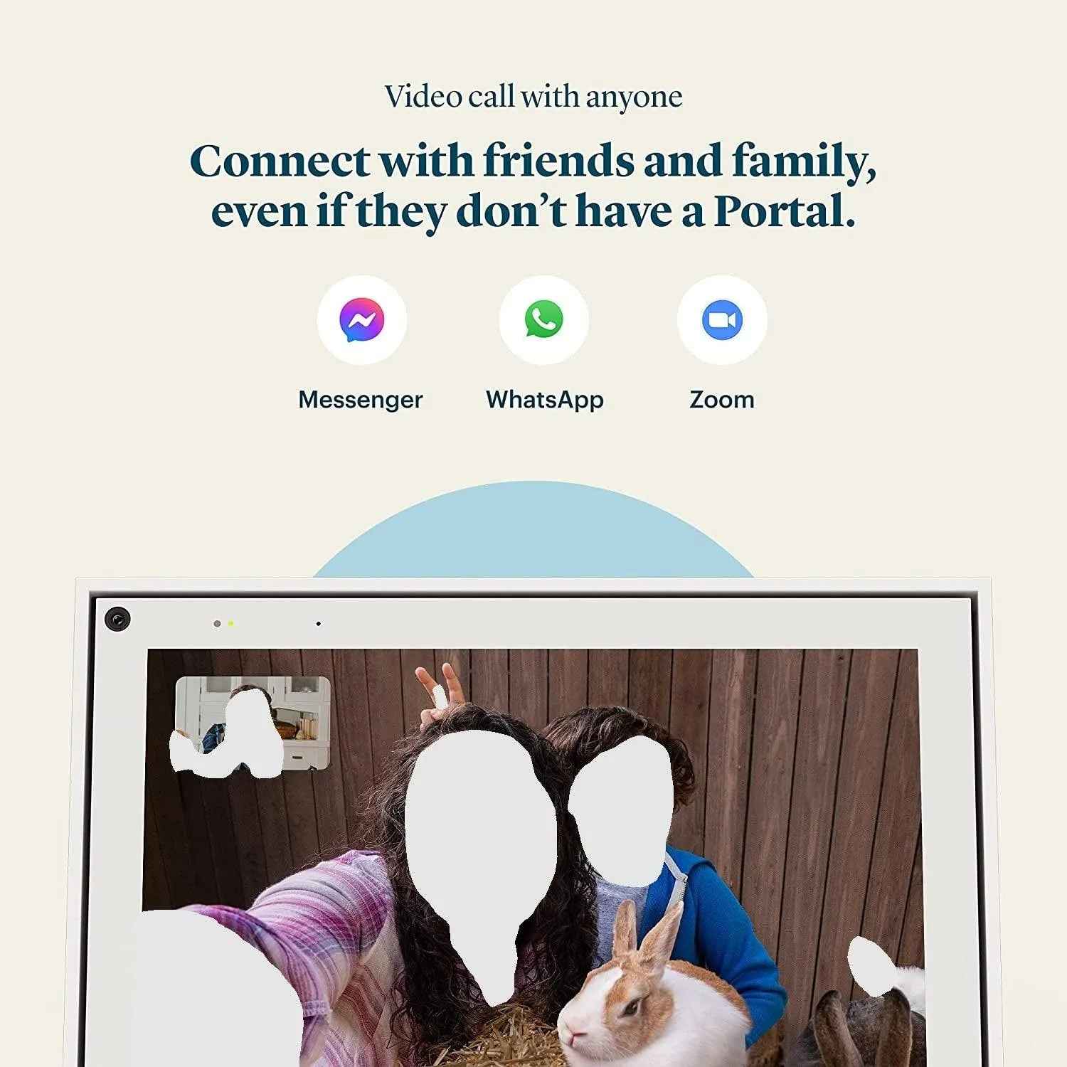 Meta Portal - Smart Video Calling for the Home with 10‚Äù Touch Screen Display - White Facebook