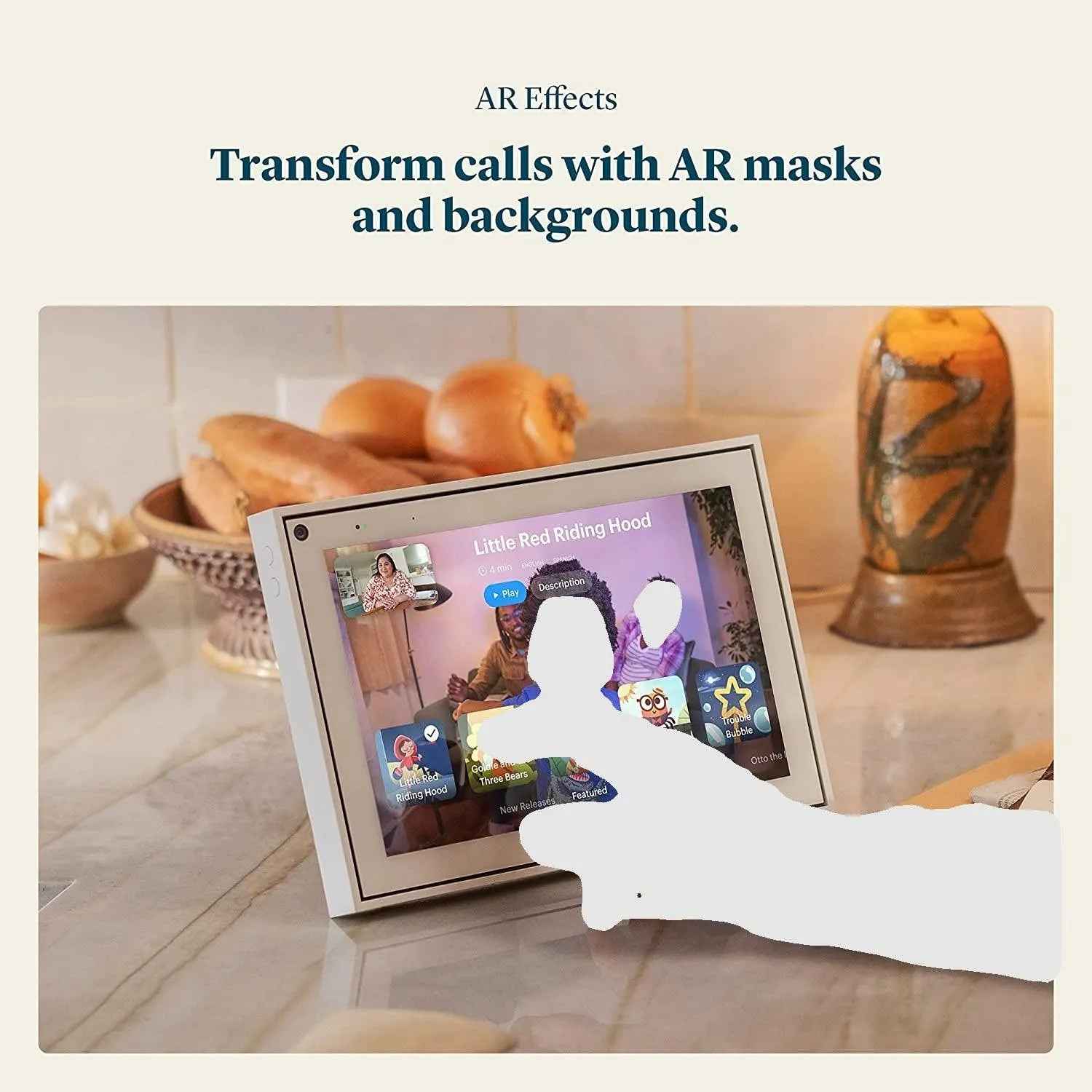 Meta Portal - Smart Video Calling for the Home with 10‚Äù Touch Screen Display - White Facebook