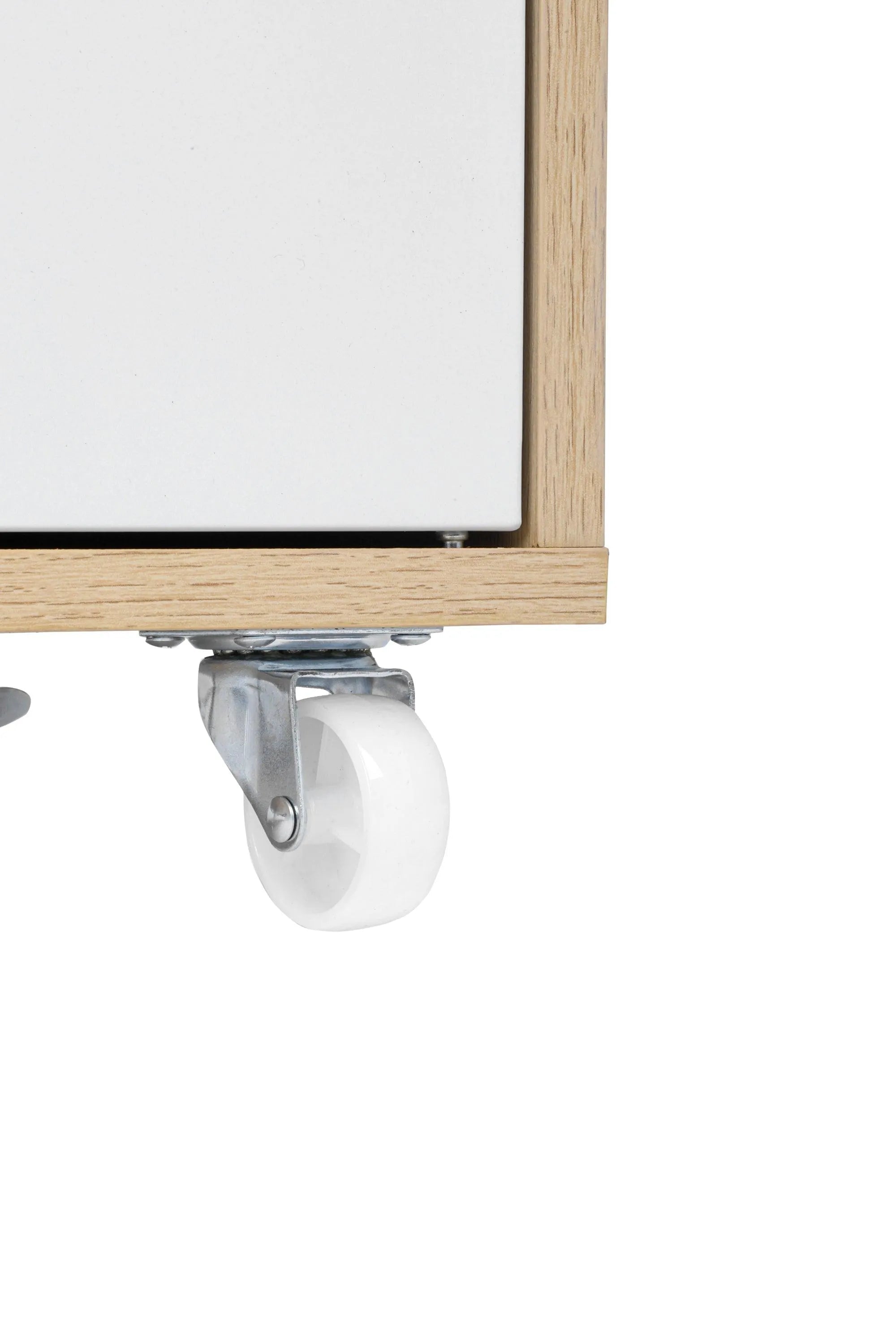 Moline wheel cabinet，1-Door Stand，Industrial Bedside Table - PremiumBrandGoods