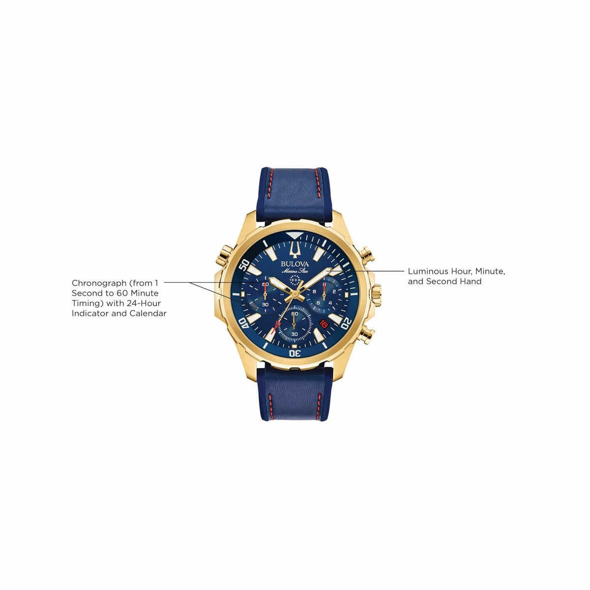 Bulova 97B168 Men’s Automatic Watch – Black Dial Stainless Steel