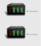 PBG 3 port LED Display Wall Charger and 3 in 1 Cable Bundle Blue - PremiumBrandGoods