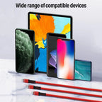 PBG 3 port LED Display Wall Charger and 3 in 1 Cable Bundle Blue - PremiumBrandGoods