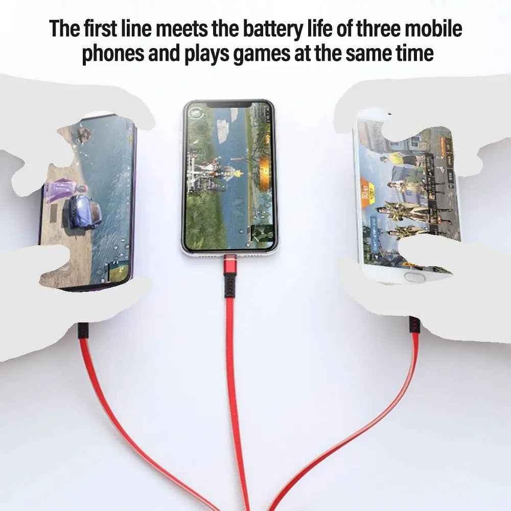 PBG 3-in-1 Fast Charging Cable with LED Display Wall Charger