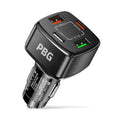 PBG 4-Port Car Charger: 2 PD & 2 USB - Fast, Universal Charging