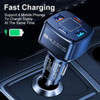 PBG 4 Port Car Charger and 4FT - 3 in 1 Nylon Cable Combo Pink - PremiumBrandGoods