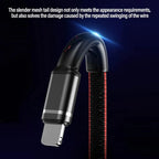 PBG 4 Port Car Charger and 4FT - 3 in 1 Nylon Cable Combo Red - PremiumBrandGoods