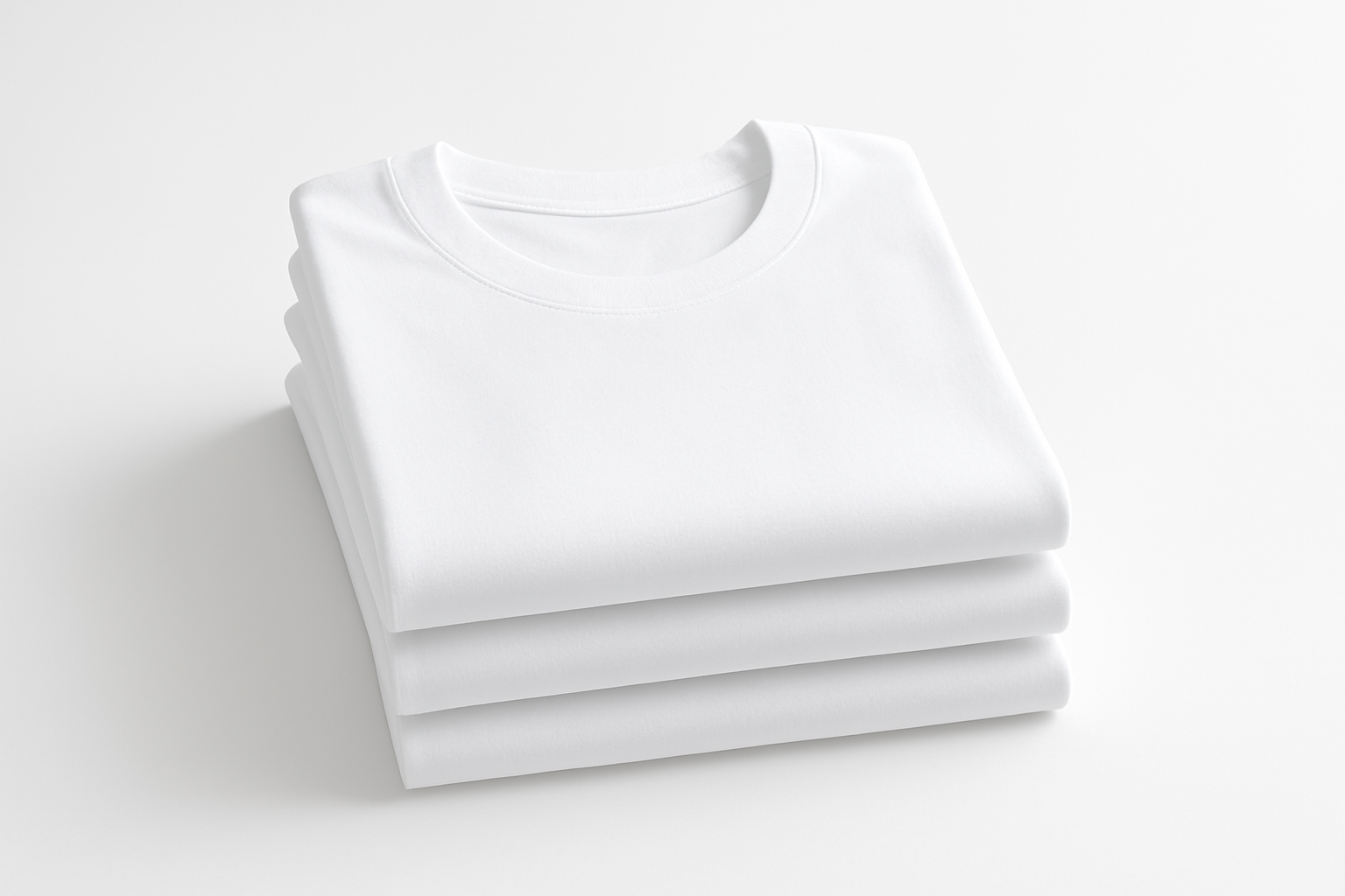 Product stack on white background