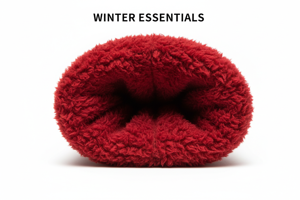Red sock with red fleece