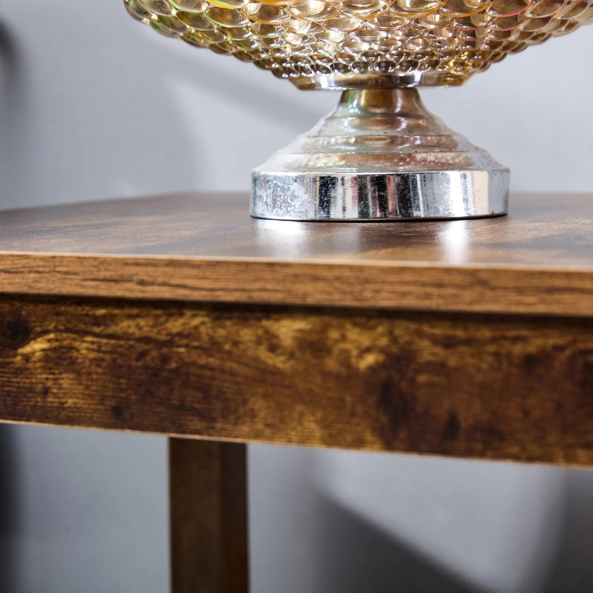 Rustic Brown Side Table , 2-Tier Small Space End Table ,Modern Night Stand, Sofa table, Side Table with Storage Shelve - PremiumBrandGoods