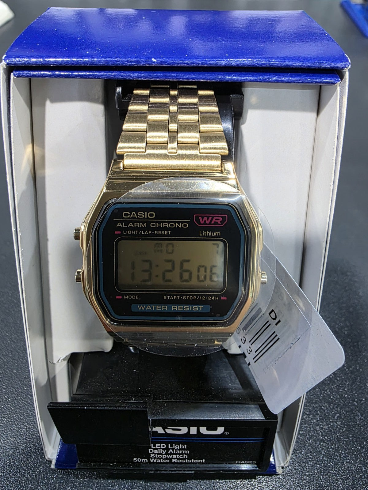 Casio Retro Gold tone with Black Dial Vintage A159WGEA-1DF Gold One Size No Box
