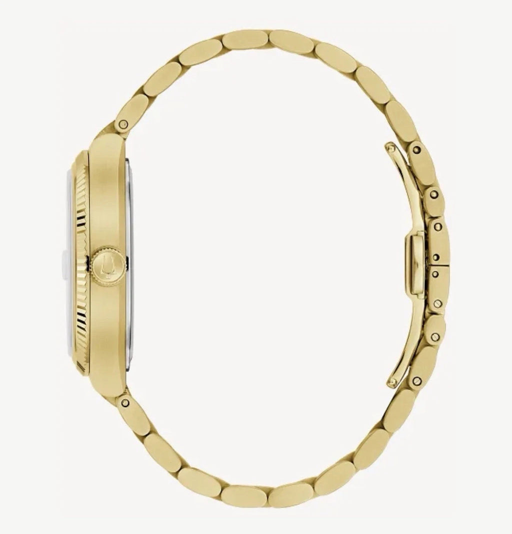 Bulova Precisionist Super Seville Men's Watch Gold Tone Sapphire Silver 97B223