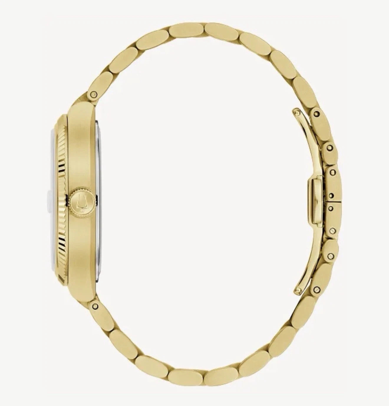 Bulova Precisionist Super Seville Men's Watch Gold Tone Sapphire Silver 97B223