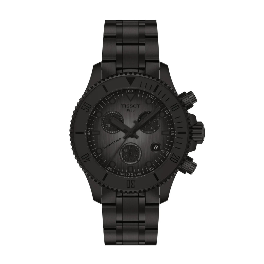 Tissot Seastar 1000 Chronograph 38 MM Quartz Black Dial Watch T120.217.33.061.00