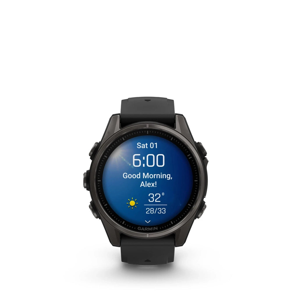 Garmin fenix 8 43mm Amoled Sapphire Carbon Gray Titanium Smartwatch New Open Box