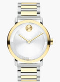 New Movado Bold Silver Dial Steel & Gold Unisex Watch 3601087 BOLD Evolution 2.0