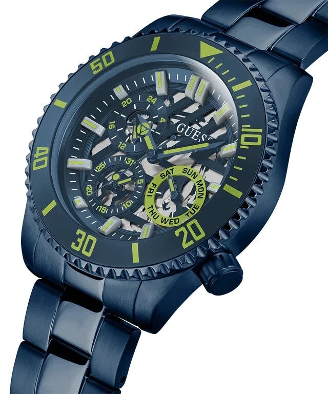 Guess Men's Navy Multi-function Watch GW0488G4 Brand New In Box