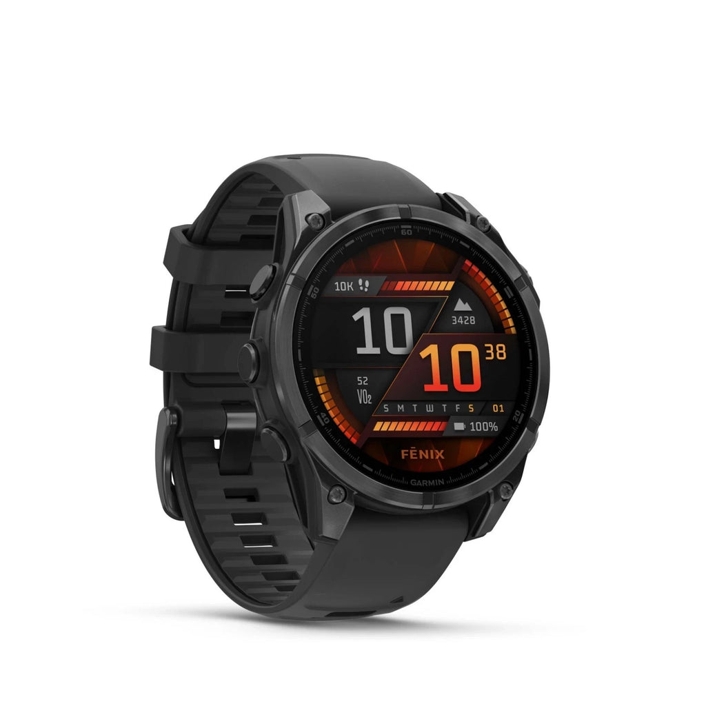 Garmin Fenix 8 47mm AMOLED Slate Gray w/Black Silicone Band New Open Box