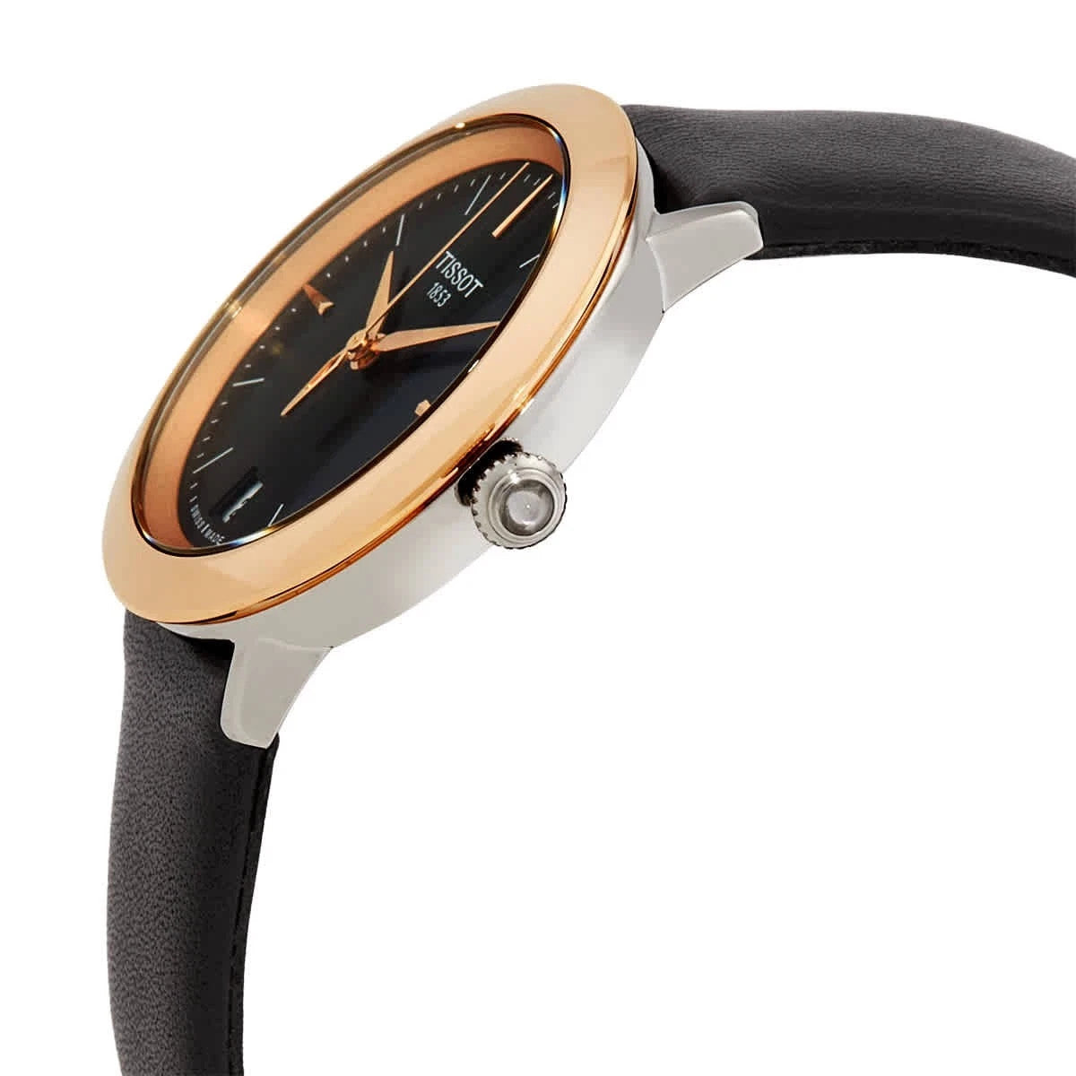Tissot T-Gold Quartz Black Dial Ladies Watch T929.210.46.051.00 18K Gold