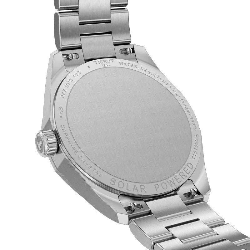 Tissot PRC 100 Solar 34mm Ice Blue Dial Women's Watch T1518221135100 New In Box