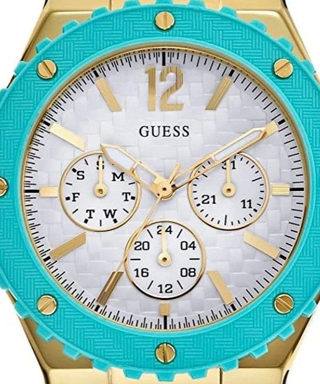 Guess Women's Chronograph Analog Overdrive White Dial W0149L3 Watch New