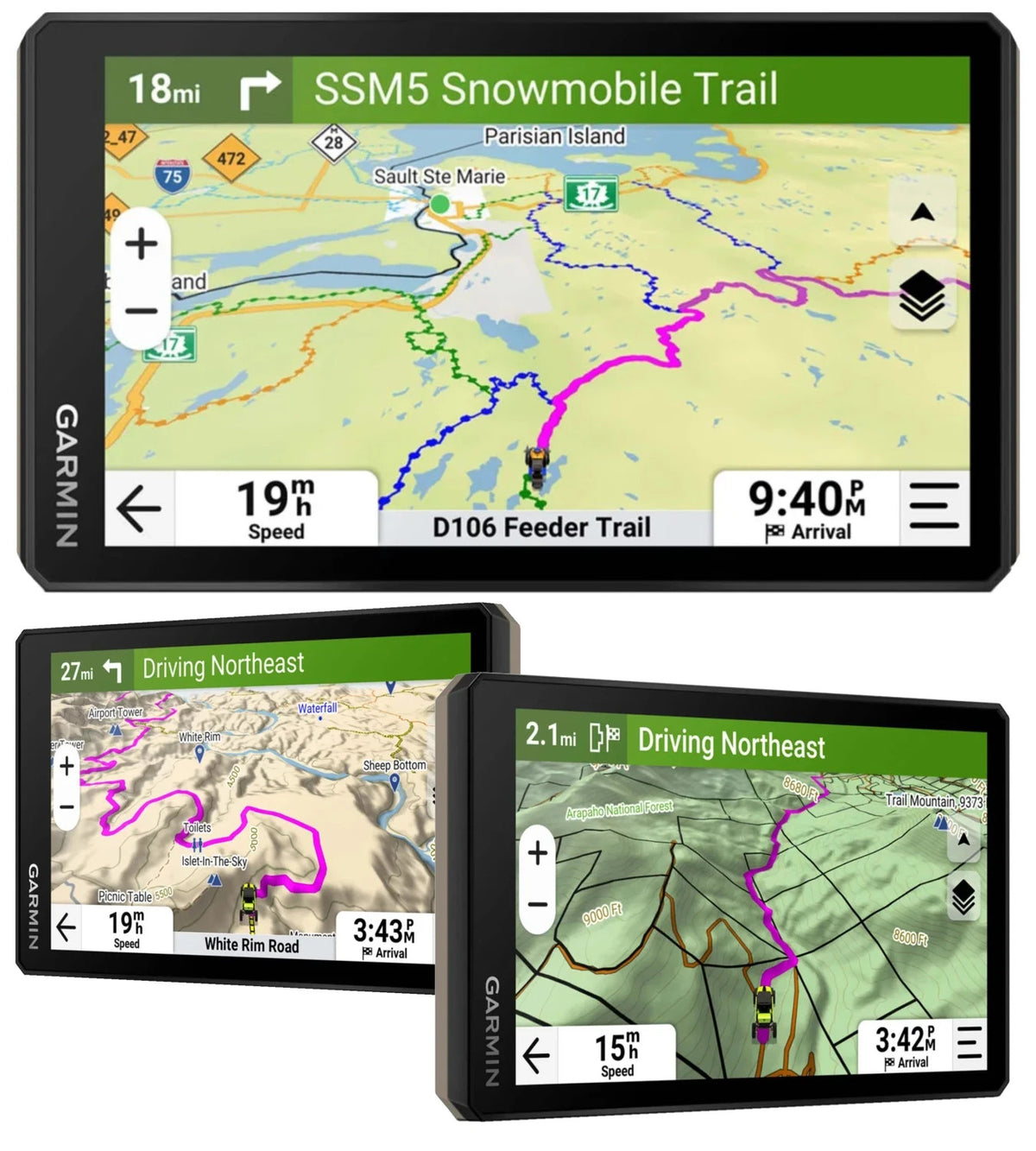 Garmin Tread 2 6in Powersport Navigator Preloaded Mapping 010-02972-00 Open Box