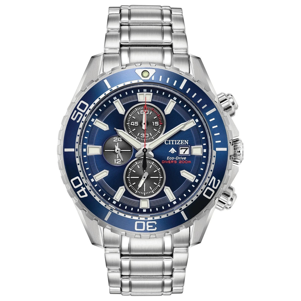 Citizen Men 's Sea Chronograph Calendar Eco-Drive Silver Watch 46 MM CA0710-58L