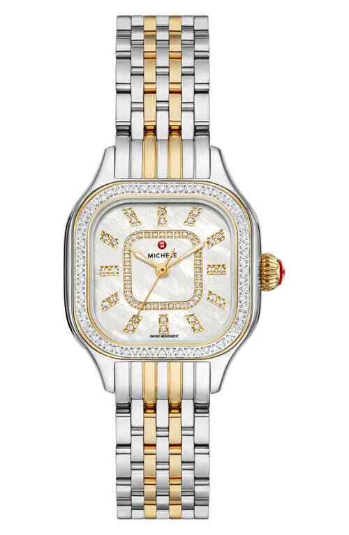 Michele Meggie Diamond Mother of Pearl Dial Two Tone Bracelet Women s Watch - product image