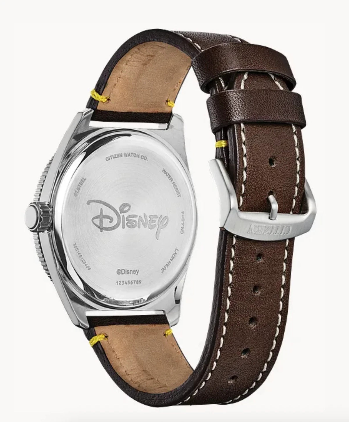 Citizen Mickey Mouse AW1599-00W 43 mm Steel Blue Dial Leather Solar Men's Watch