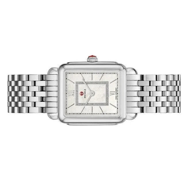 New Michele Deco II stainless steel MOP Diamond Dial MW06I00A0963