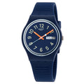 Swatch Trendy Lines At Night Quartz Blue Dial Unisex Watch SO28I700 New