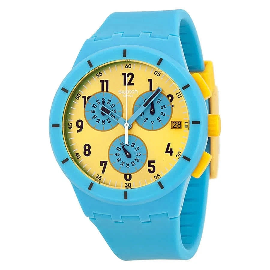 Swatch SUSS400 Maresoli Yellow Dial 50.10 mm x 42 mm Men's Watch New